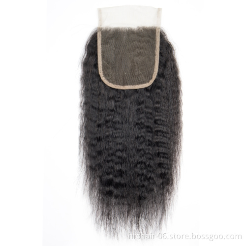 Wholesale kinky straight virgin Peruvian human hair weave bundles with closure,unprocessed raw virgin cuticle aligned hair